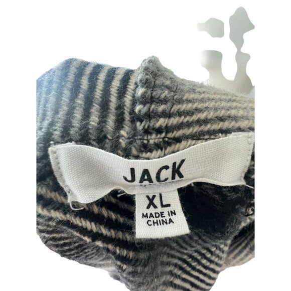 JACK Black Cream Plaid Wrap Jacket Size X Large - Picture 2 of 6